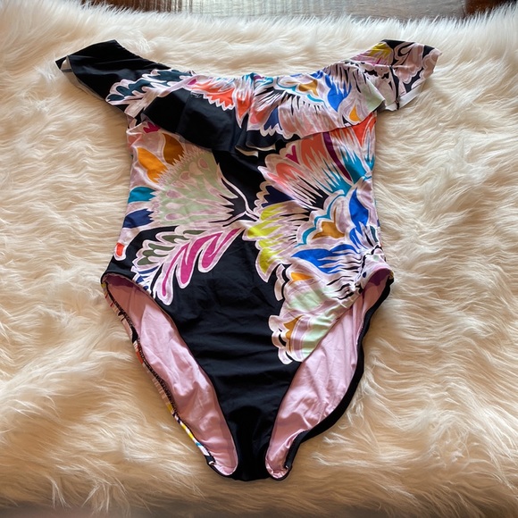 Trina Turk Seychelles Off Shoulder One Piece - Picture 7 of 13